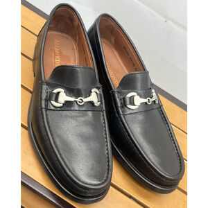 Allen Edmonds "AREZZO" Leather Italian Bit Loafers 8.5 D Black